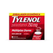 Tylenol 750mg  Múltiplas Dores 20 Comprimidos