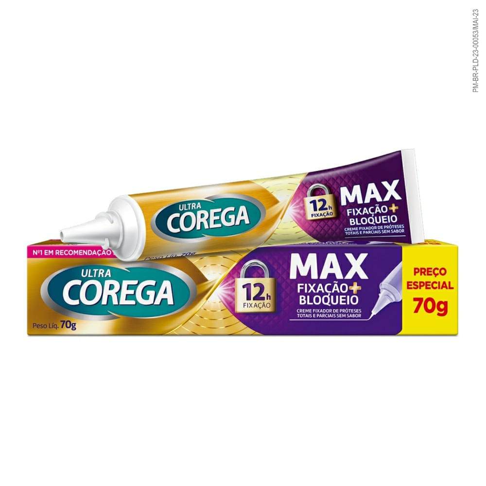 Creme Fixador De Dentadura Ultra Corega Max 70g