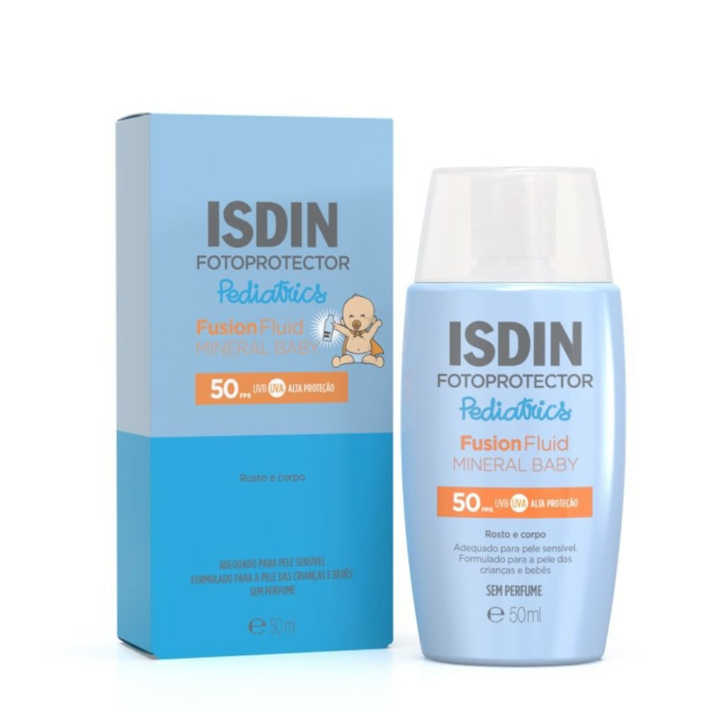 ISDIN Protetor Solar Infantil Fusion Fluid Mineral Baby 50ml FPS 50
