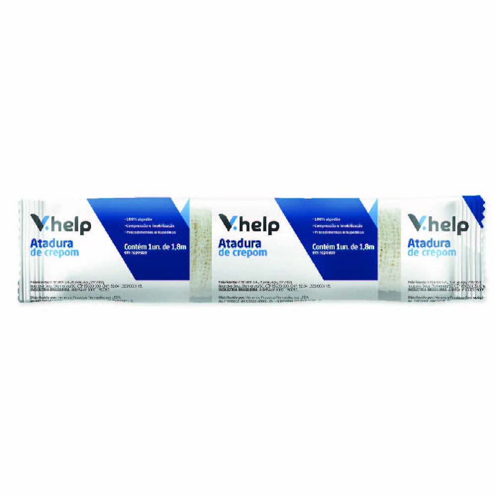 Atadura De Crepom V.Help 8cmx1,80m 1 Unidade