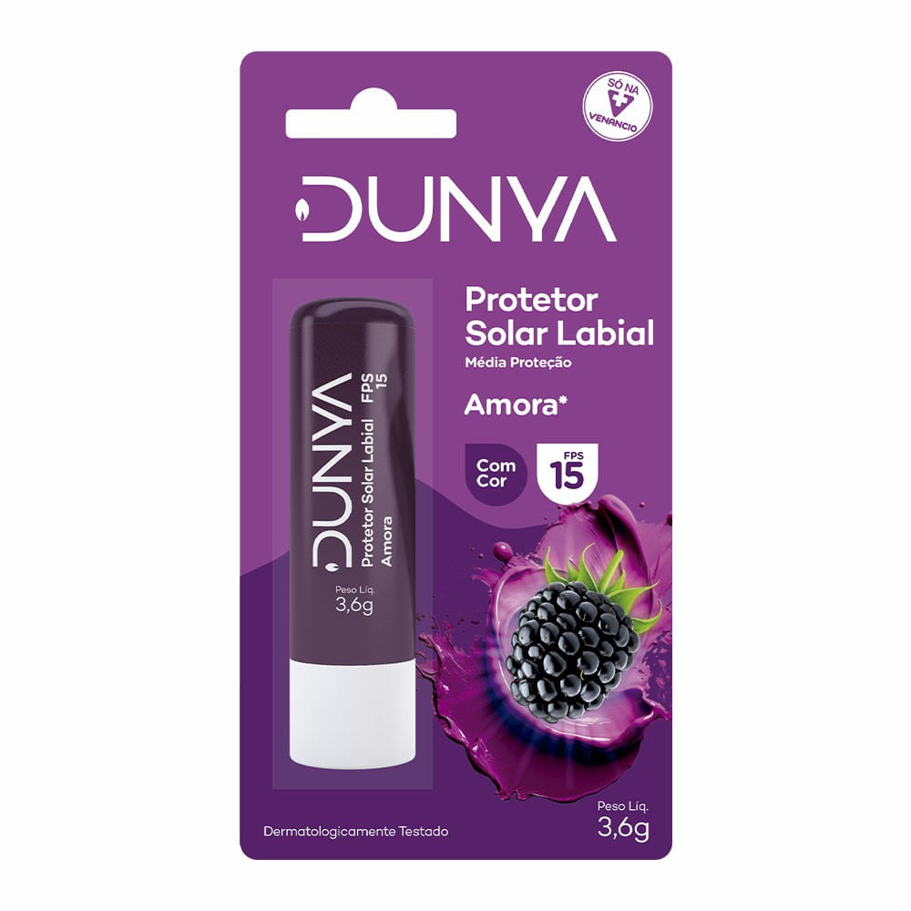 Protetor Solar Labial Dunya FPS15 Amora 3,6g