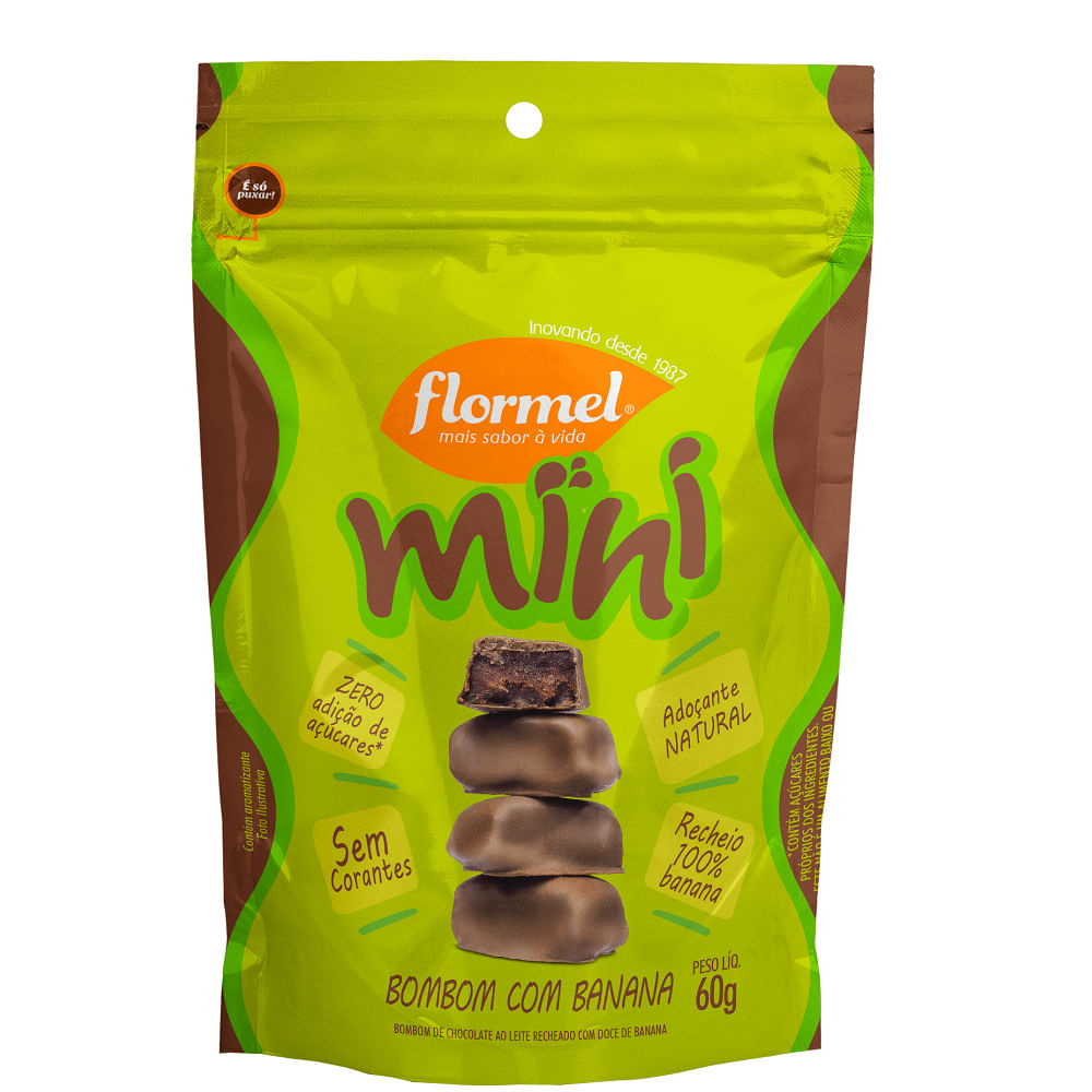 Mini Bombom Flormel com Banana 60g
