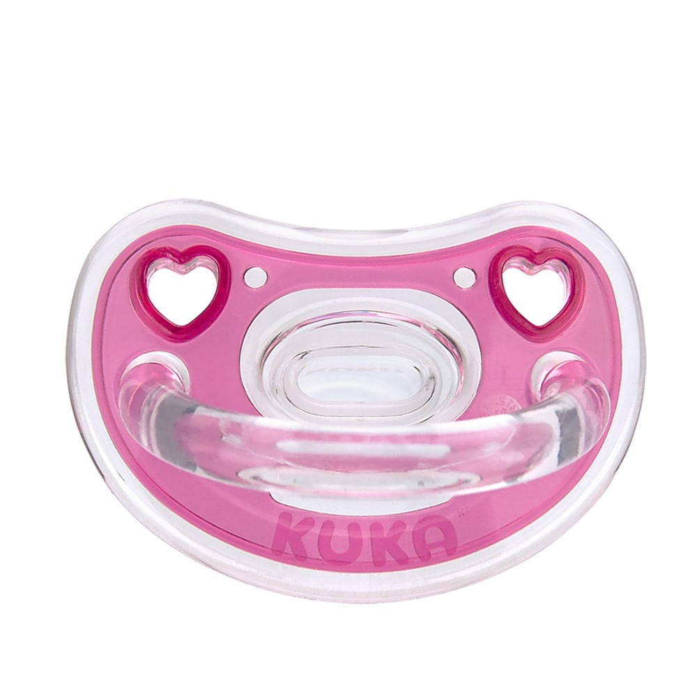 Chupeta Kuka Elegance Premium N°2 +6 meses Rosa Bico Orto 1 Unidade
