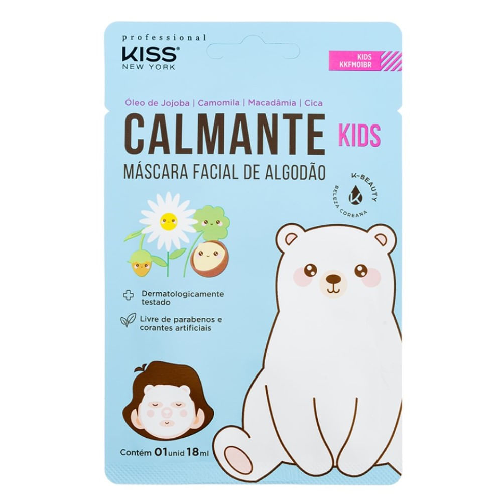 Máscara Facial Kiss New York Calmante Para Crianças 18ml