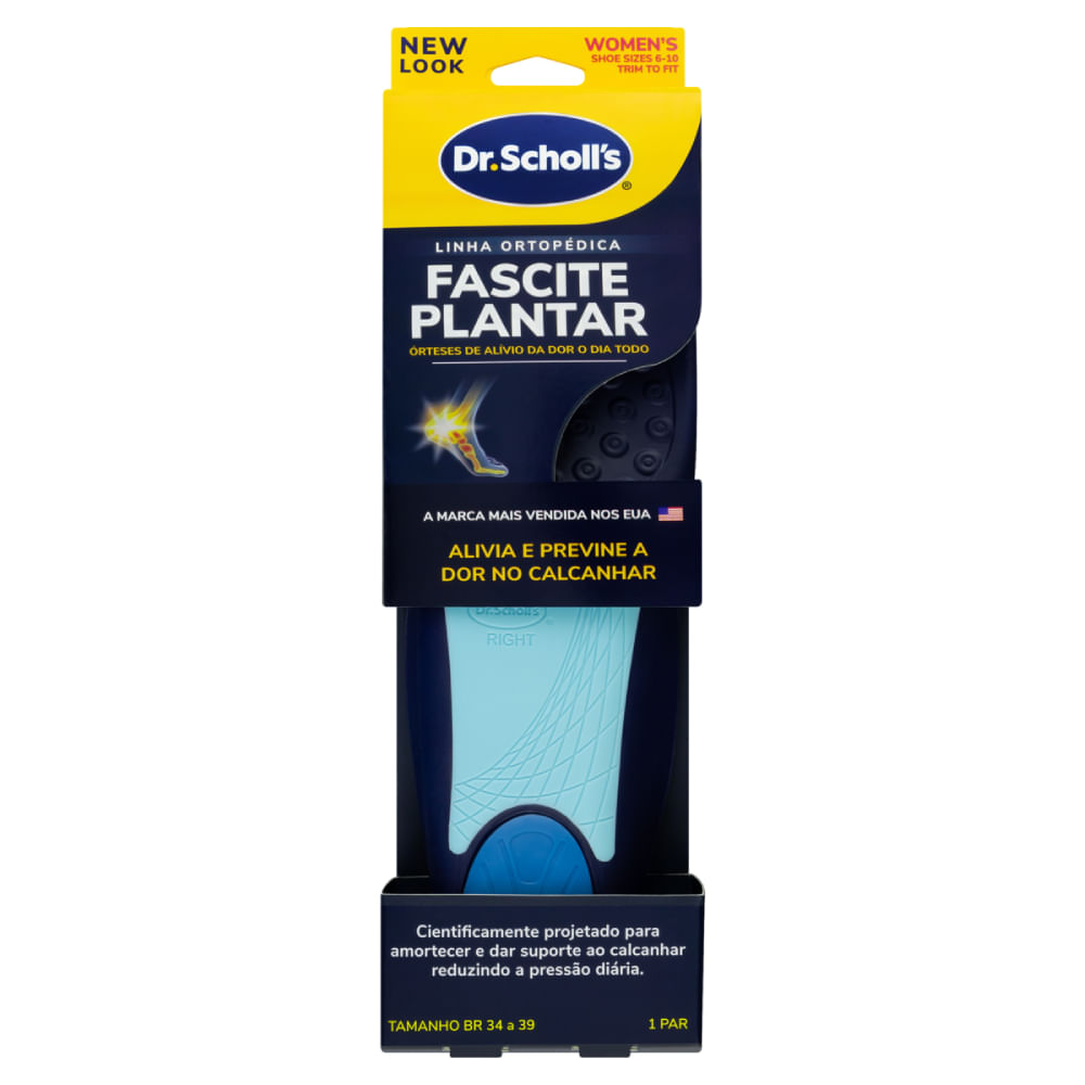 Palmilha Ortopédica Dr Scholls Para Fascite Plantar 34 A 39 1 Par