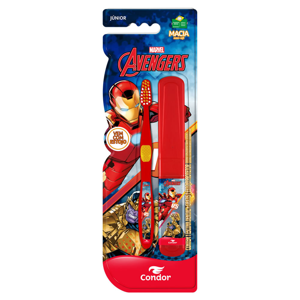 Escova Dental Infantil Condor Macia + Estojo Protetor