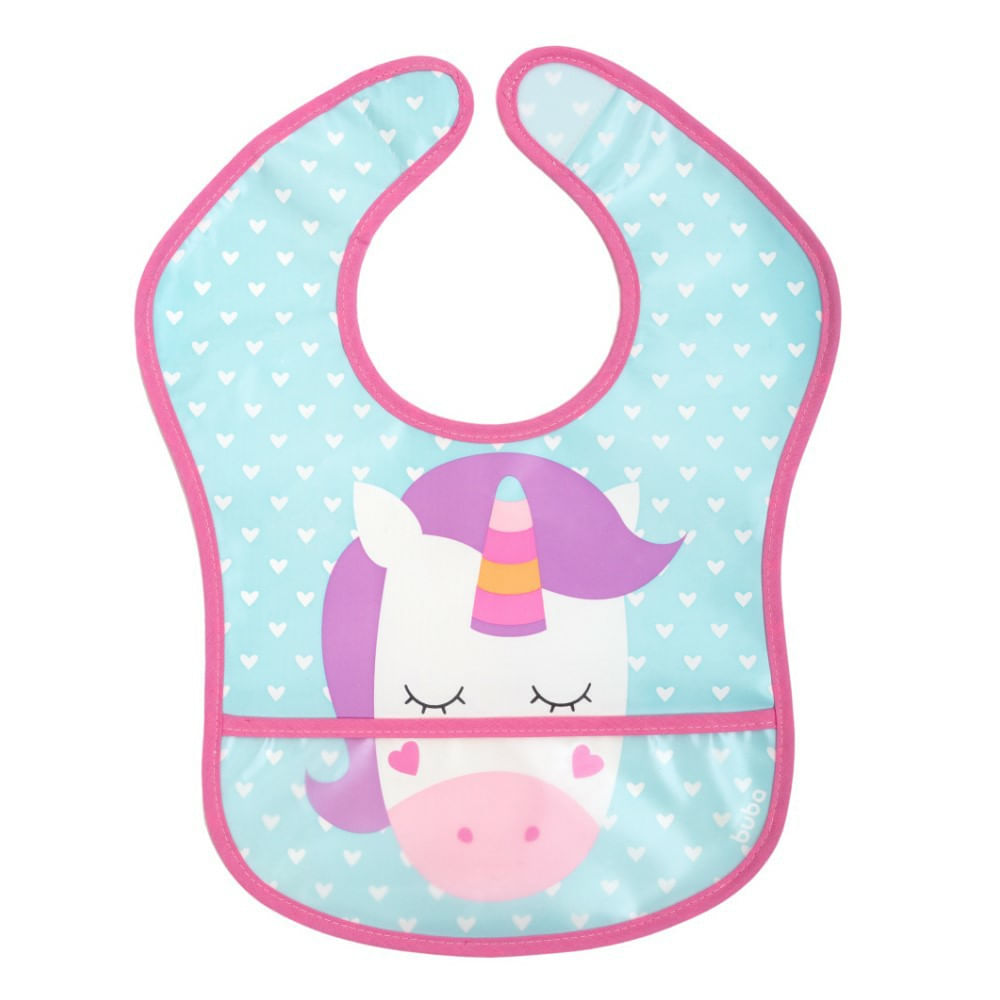 Babador Com Bolso Buba Baby Unicórnio 1 Unidade