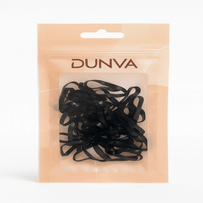 Elástico para Cabelos Silicone Preto Dunya 50 unidades