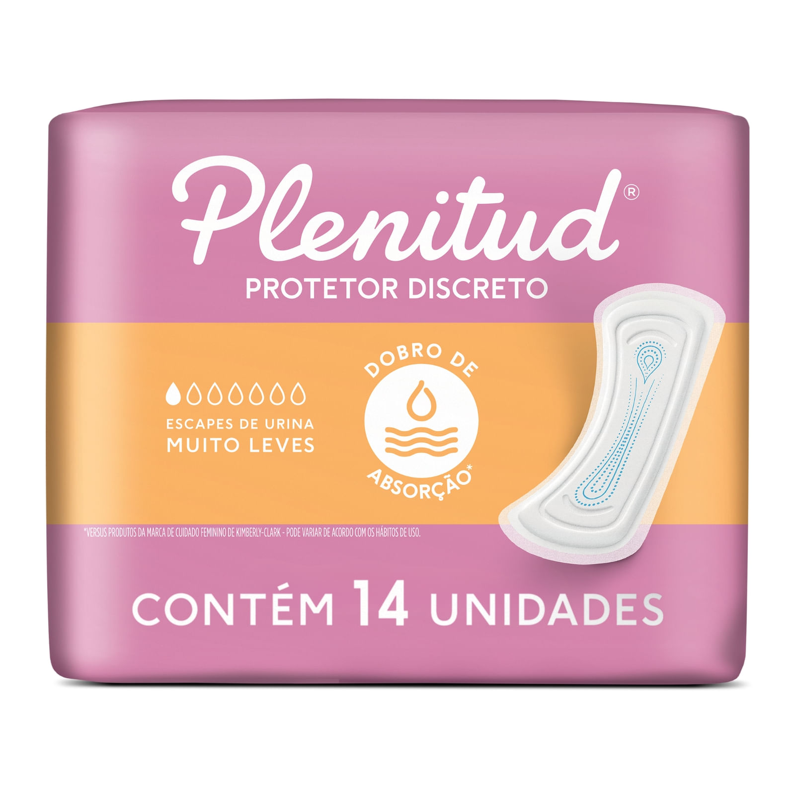 Protetor Discreto Plenitud Femme para Escapes de Urina 14 Unidades
