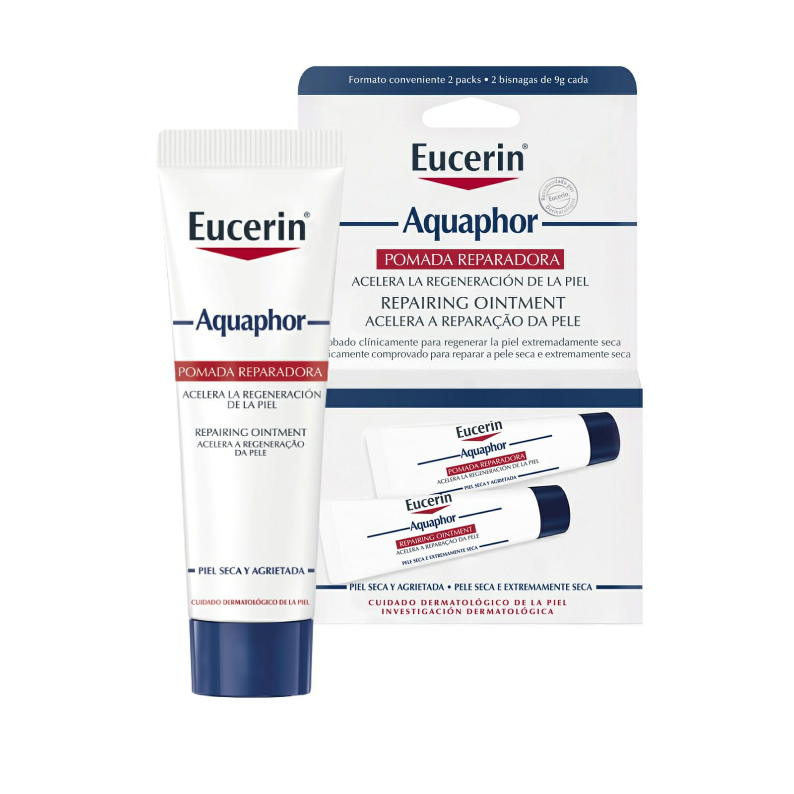 Eucerin Pomada Reparadora Aquaphor Duopack 10ml