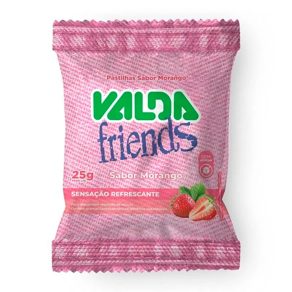 Pastilhas Valda Friends Morango 25g