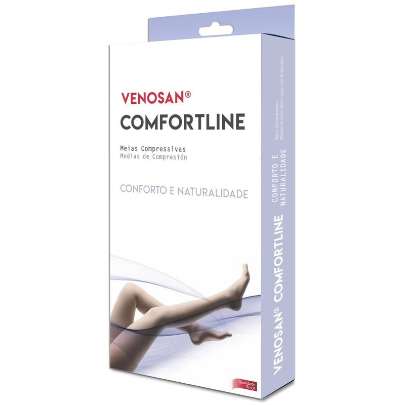 Meia 7/8 Comfortline Venosan - 20-30mmHg - Aberta - Bege - Longa - Tamanho P