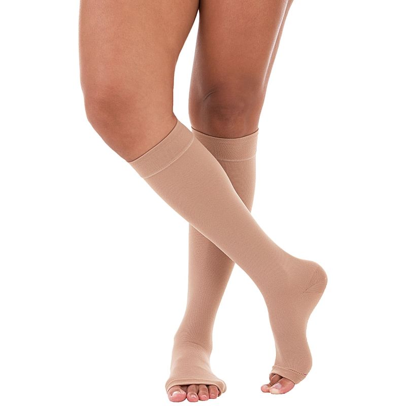 Meia 3/4 Comfortline Cotton Venosan - Bege - 30-40mmHg - Curta - P