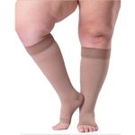 Meia 3/4 Reduce Sigvaris 30-40 mmHg Aberta Bege M2