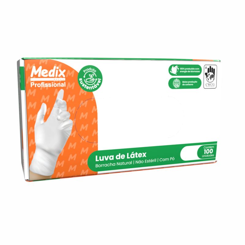 Luva de Latex com Pó Medix - Caixa com 100 luvas - G