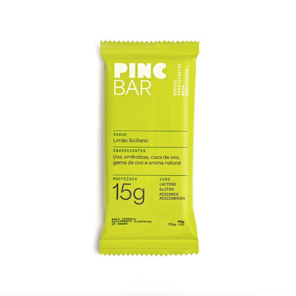 Barra de Proteínas sabor Limão Siciliano Pinc Bar 50g