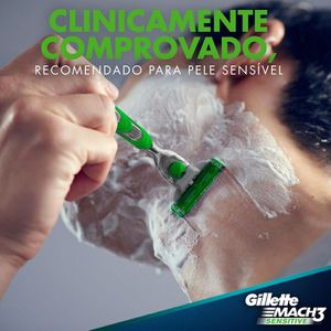 Carga Para Aparelho De Barbear Gillette Mach3 Sensitive 4 unidades
