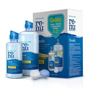 Solução Multiuso Renu Fresh 355ml + Renu Fresh 120ml + Estojo Para Lentes 1 unidade