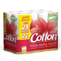 Papel Higiênico Cotton Deluxe Neutro Folha Dupla Leve 24 Pague 22