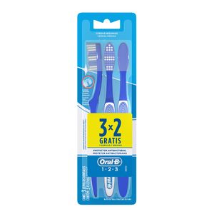Escova Dental Oral-b 1.2.3 Antibacteriano 3 unidades