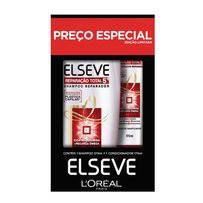 Kit Elseve Shampoo Reparação Total 5 375ml + Condicionador Reparação Total 5 170ml