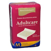 Protetor Descartável De Colchão Adultcare 6 Unidades