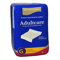 Protetor De Colchão Adultcare Descartável Tamanho G Com 5 Unidades