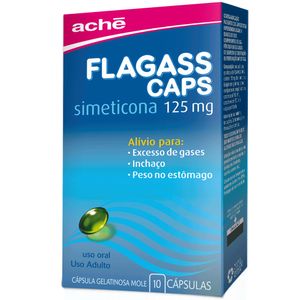 Flagass 125mg Aché 10 Cápsulas Gelatinosas