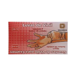Luvas de Vinil Descarpack P Com Talco 100 Unidades