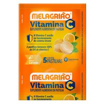 Melagrião Vitamina C Sabor Laranja 5 Pastilhas