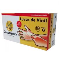Luvas De Vinil Descarpack G Com Talco 100 Unidades