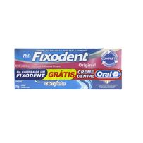 Fixodent Creme Original 68g Gratis Creme Dental