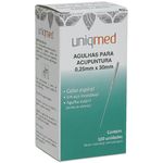 Agulha Acupuntura 0,25x30mm Inox Estéril - 100 unidades