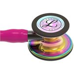 Estetoscópio Littmann Cardiology IV - Framboesa com Rainbow Alto Polimento e Conector Preto 6241