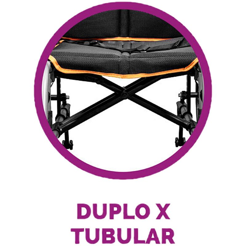 Cadeira De Rodas Alumínio Premium Max Até 150kg Assento 44cm