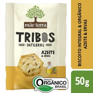 Biscoito Salgado Orgânico Mãe Terra Tribos Azeite e Ervas 50g