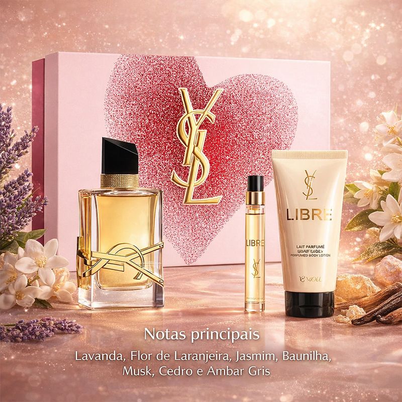 Kit Yves Saint Laurent Libre Feminino - Edp 90ml + 10ml + Bl 50ml