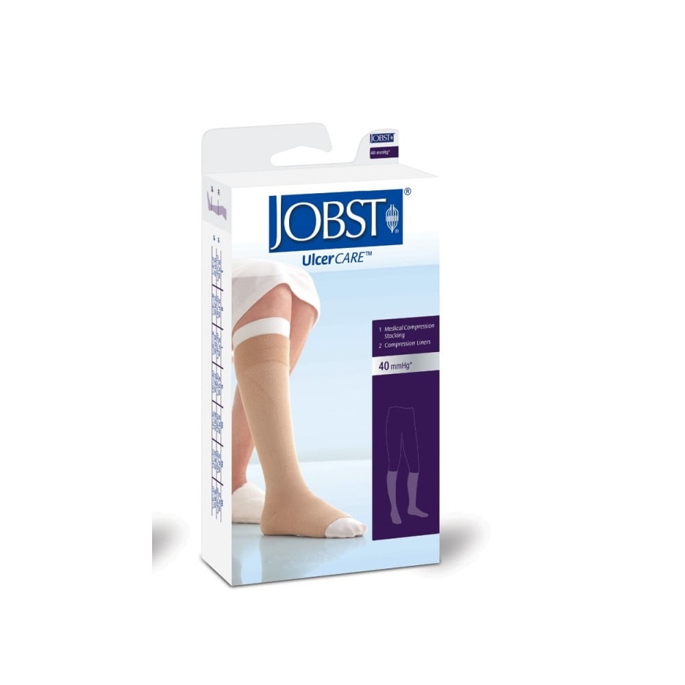 Meia panturrilha Jobst Ulcer care com ziper lado direito G