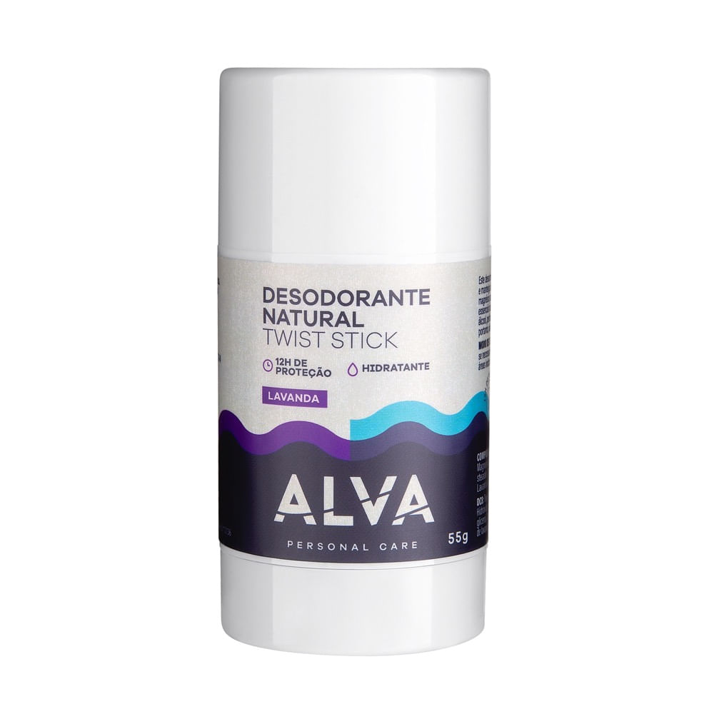 Desodorante Natural em Barra Alva Lavanda 55g