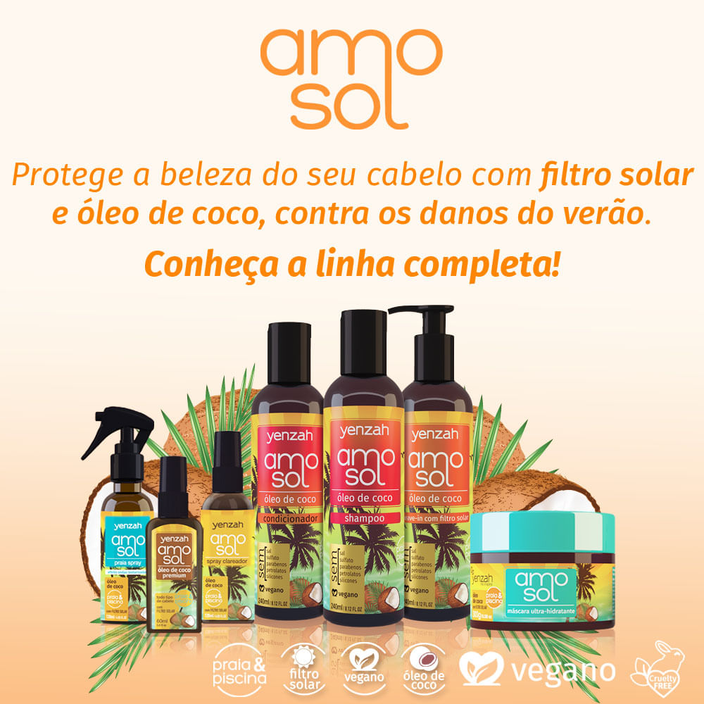 Máscara Hidratação Yenzah Amo Sol Óleo de Coco 300g