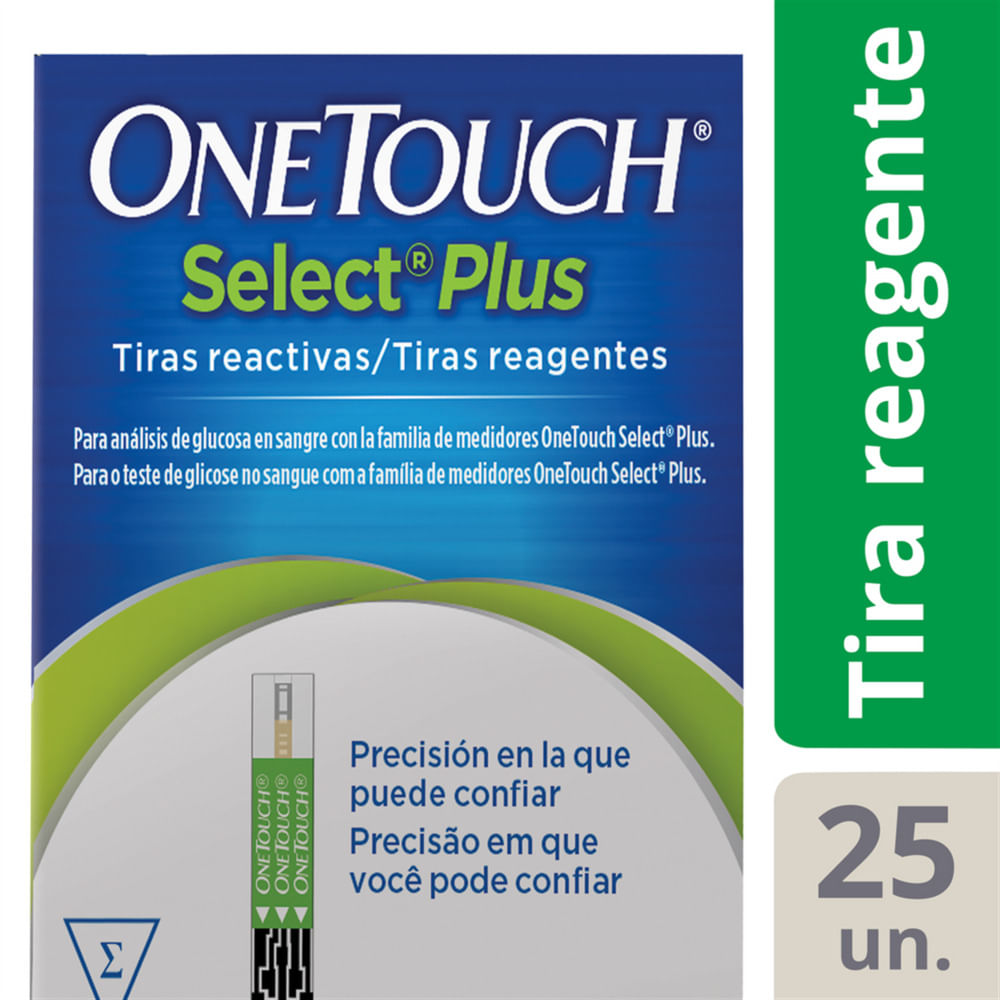 Tiras Onetouch Select Plus 25 Unidades