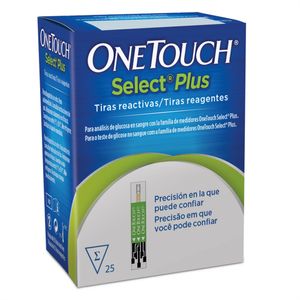 Tiras Onetouch Select Plus 25 Unidades