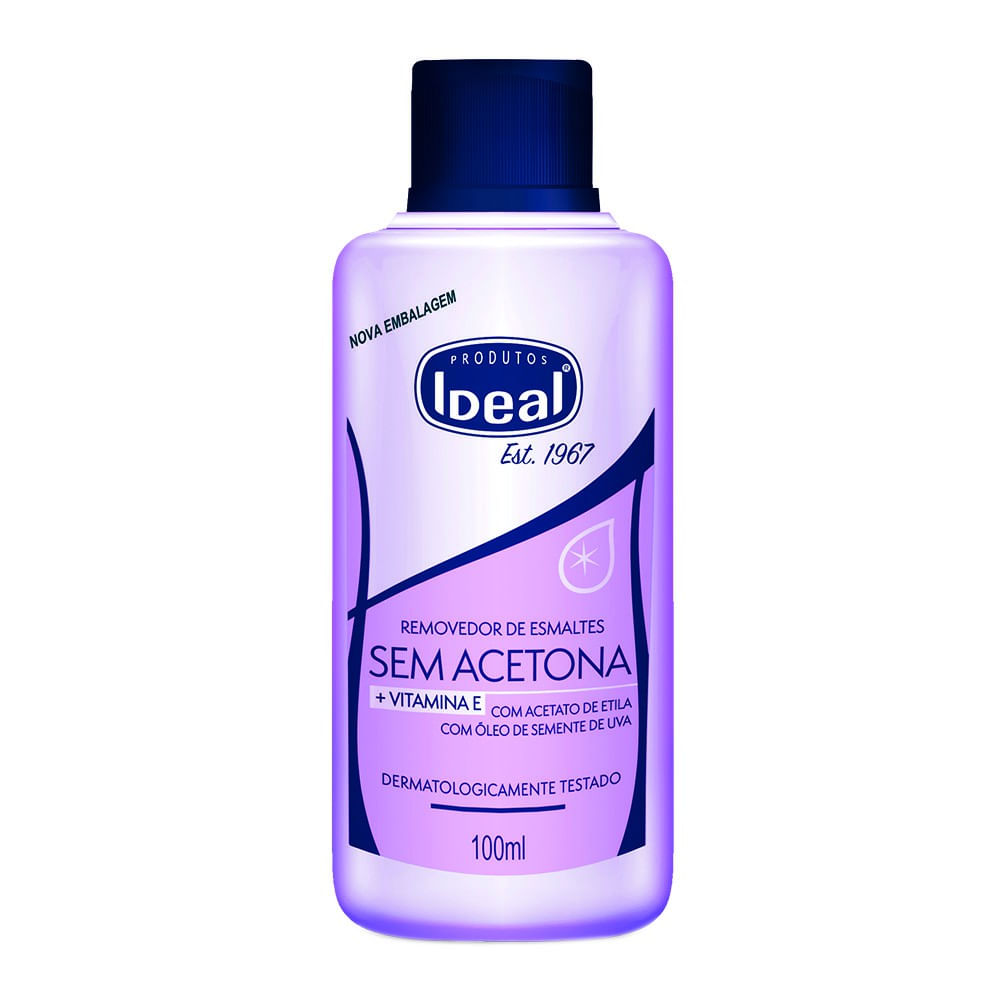 Removedor De Esmalte Mãos E Pés Oleosa Ideal 100ml