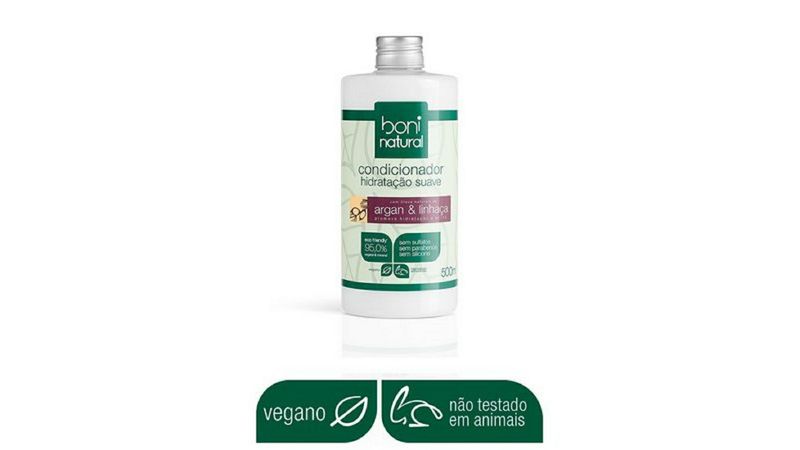 Condicionador Boni Natural Hidratação Suave Argan & Linhaça 500ml