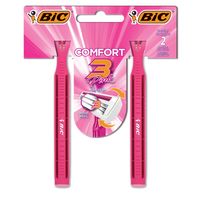 Aparelho De Depilar Bic Confort 3 Pink 2 Unidades