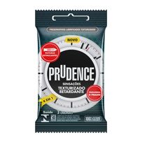 Preservativo Prudence Sensações Texturizado Retardante 3 unidades
