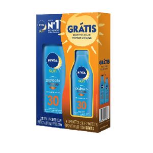 Kit Protetor solar Nivea Sun Protect & Bronze FPS30 200ml + Protetor solar Grátis Protect & Bronze FPS30 100ml