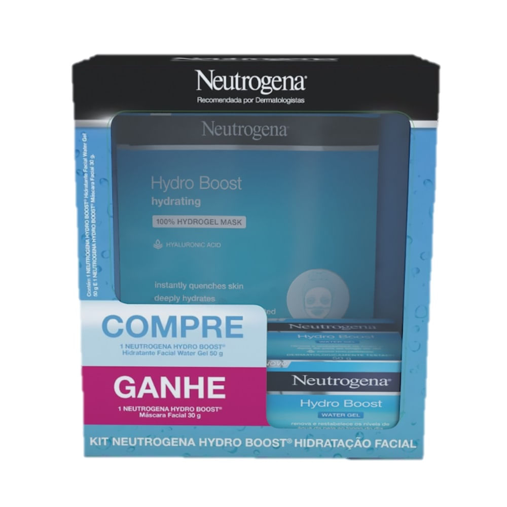 Kit Neutrogena Hidratante Facial Hydro Boost Water Gel 50g + Máscara Facial Hydro Boost 30g