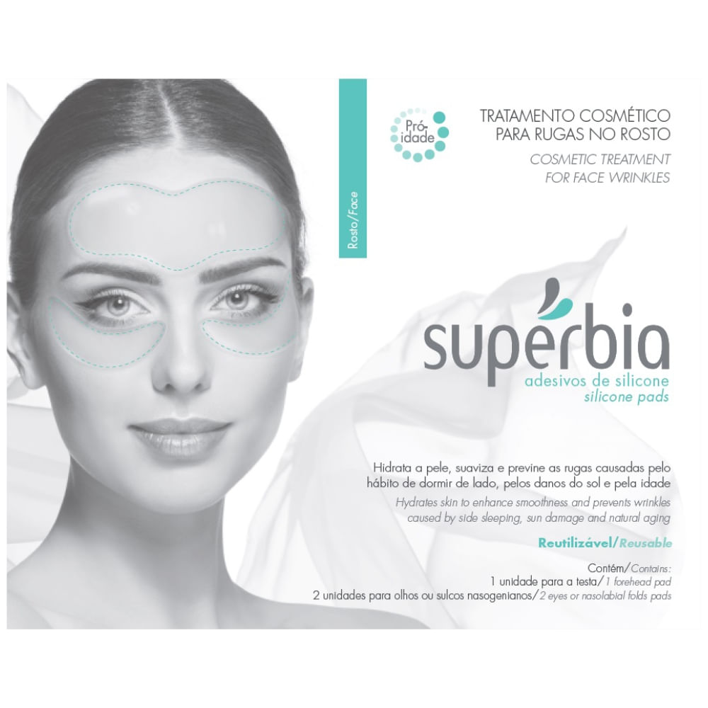 Adesivos De Silicone Superbia Para Rugas No Rosto 1 unidade