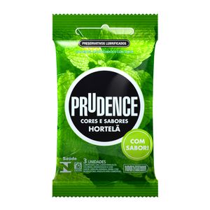 Preservativo Prudence Cores e Sabores Hortelã 3 unidades F